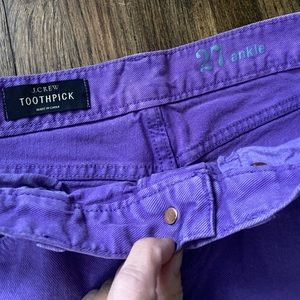 J. Crew Toothpick ankle jeans